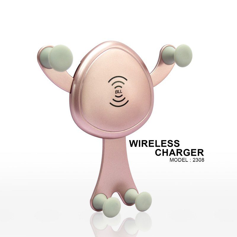 bll wireless charger หัวชาร์จไวไฟ หัวชาร์จราคาถูก ปลีกและส่ง pink