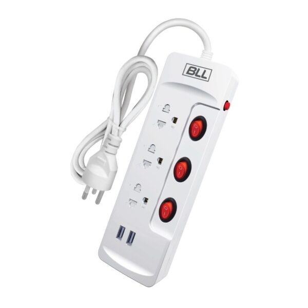 ปลั๊กไฟ BLL B15 3ช่อง 3สวิตซ์ 2USB