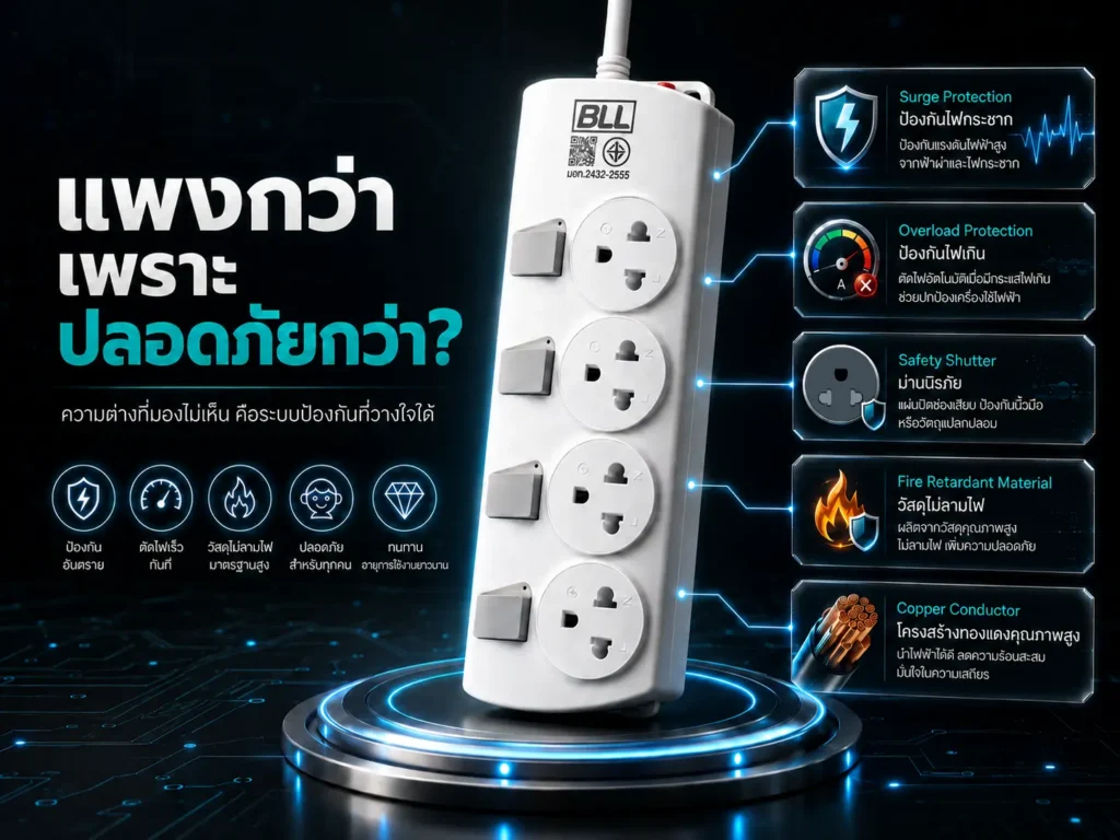 ปลั๊กไฟแพงกว่าดีกว่าจริงไหม