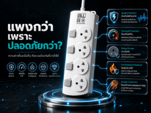 ปลั๊กไฟแพงกว่าดีกว่าจริงไหม