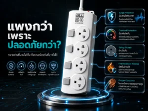 ปลั๊กไฟแพงกว่าดีกว่าจริงไหม
