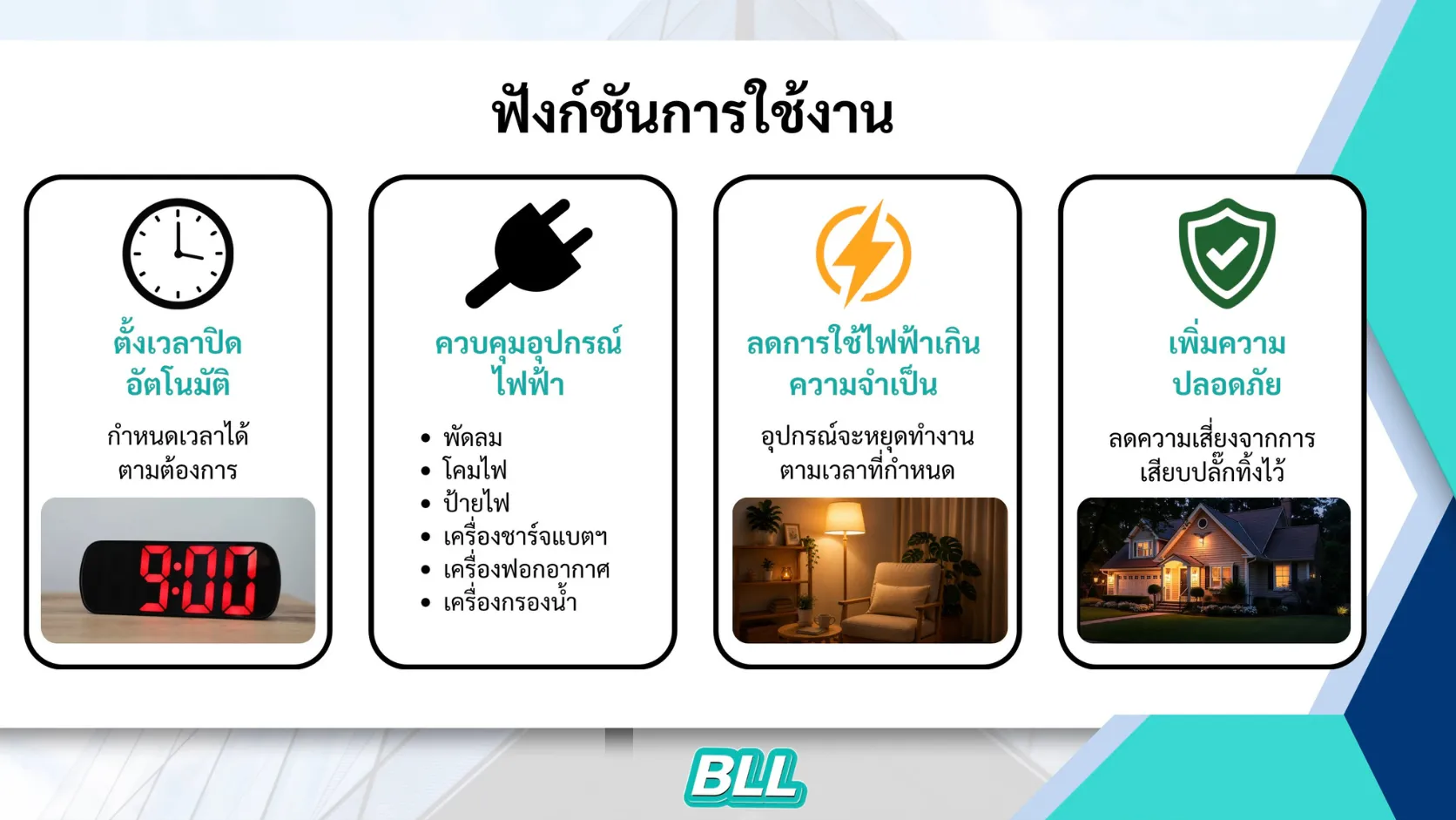 ฟังก์ชันการใช้งาน