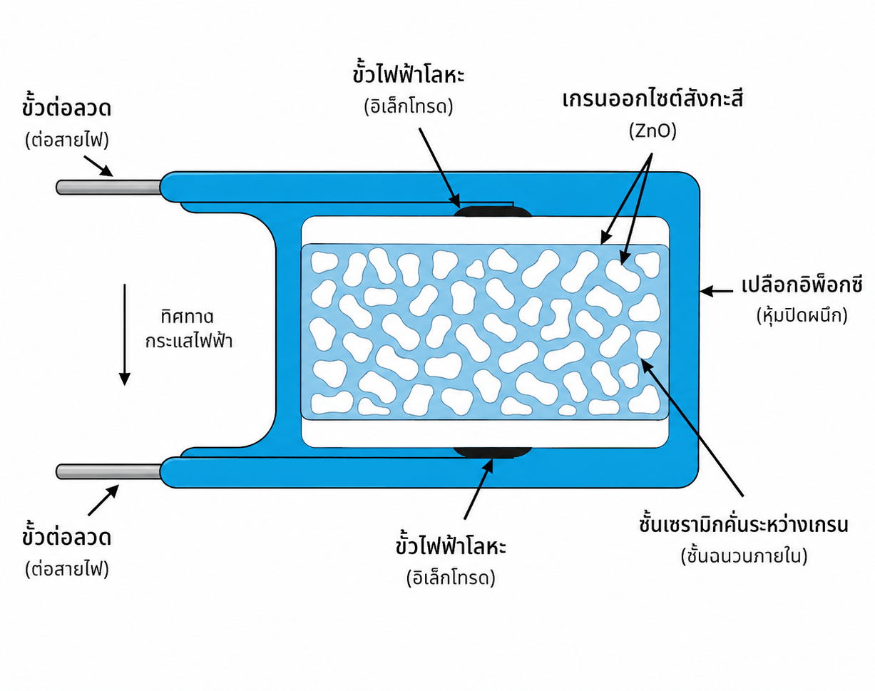 คู่มือเลือกปลั๊กกันไฟกระชาก: ปกป้องคอมพิวเตอร์ ทีวี และเครื่องใช้ไฟฟ้าจากไฟกระชาก หลักการทำงานของ MOV ในวงจร Surge Protection