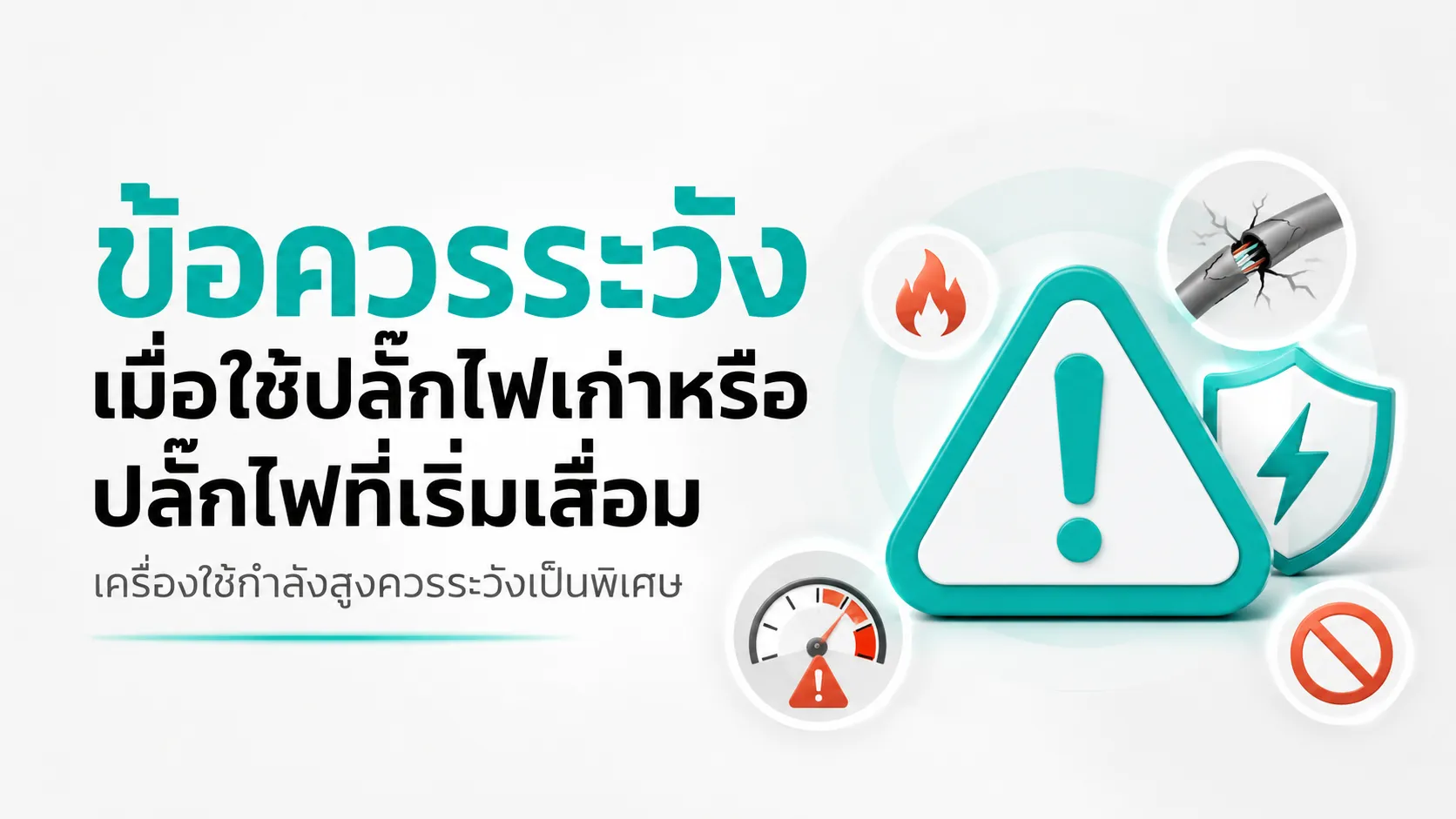 ข้อควรระวังเมื่อใช้ปลั๊กไฟเก่าหรือปลั๊กไฟที่เริ่มเสื่อม