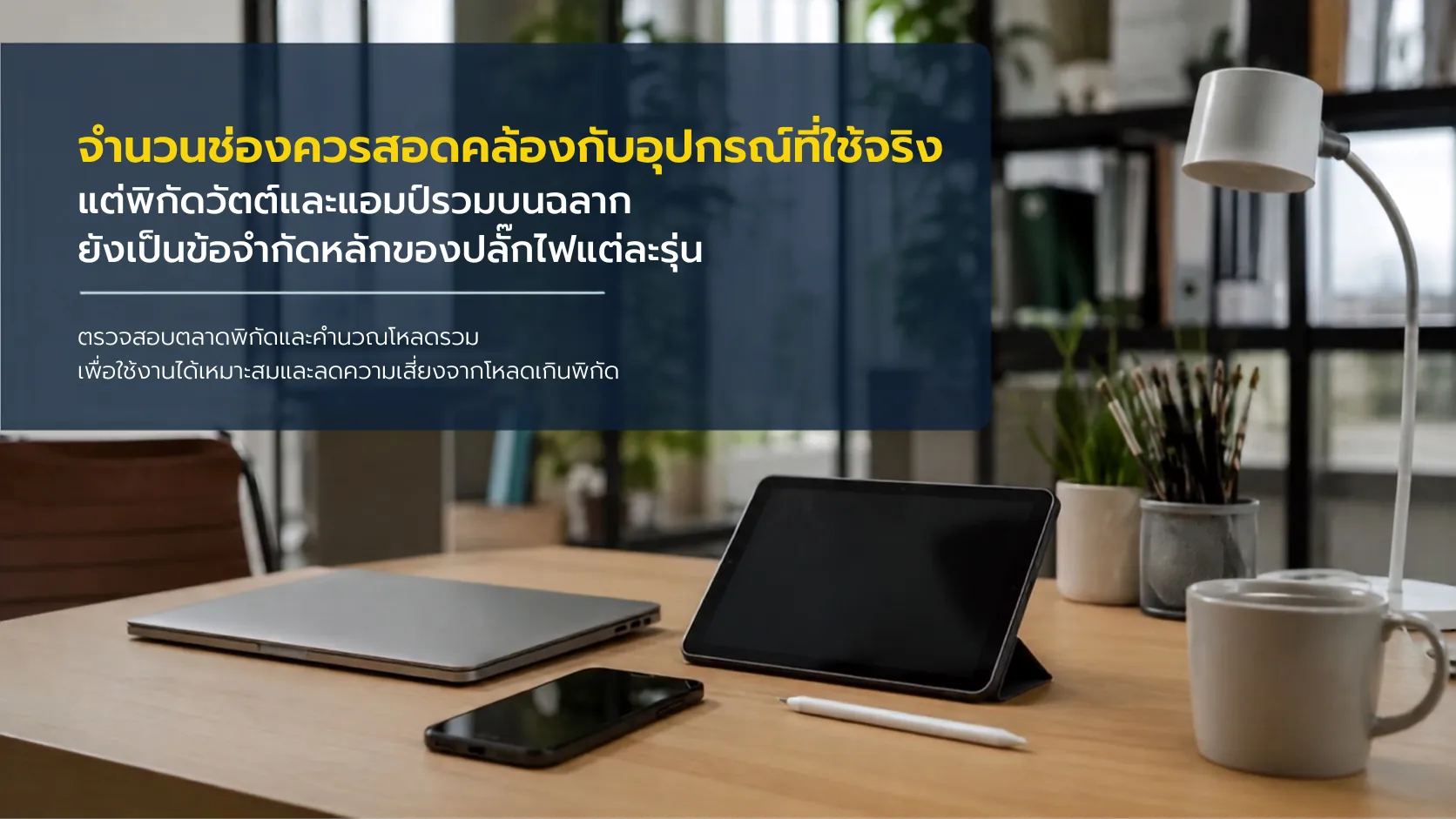 เปรียบเทียบปลั๊กไฟ 3 ช่อง กับ 5 ช่องตามจำนวนอุปกรณ์ที่ใช้จริง