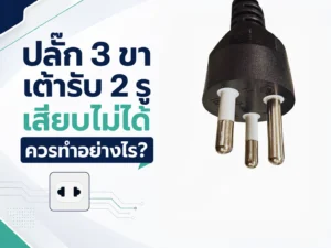 ปลั๊ก 3 ขา เต้ารับ 2 รู เสียบไม่ได้ ควรทำอย่างไร?