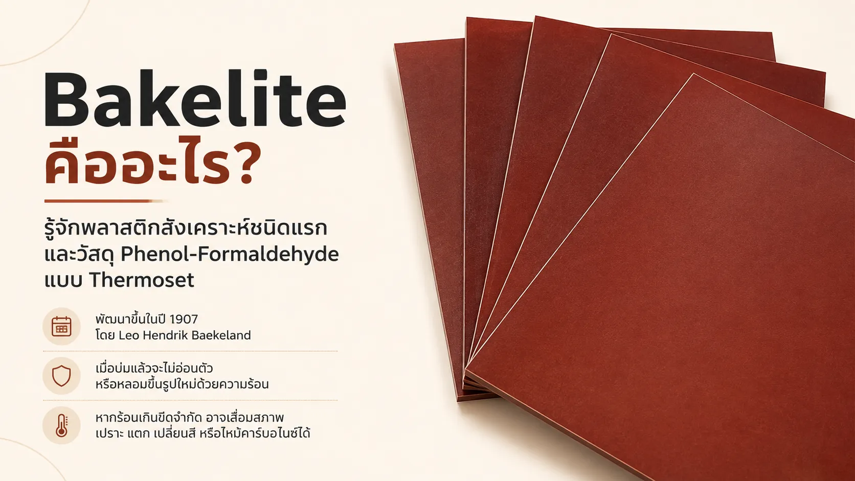 Bakelite คืออะไร? ทำความเข้าใจก่อนเรียกวัสดุทุกชนิดว่าเบกาไลต์