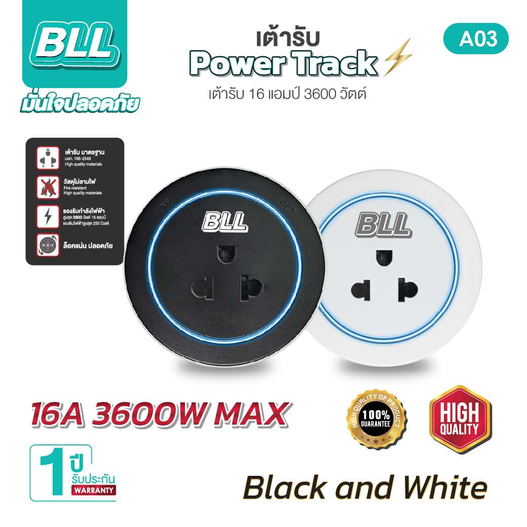 BLL A03 เต้ารับ Power Track 16A 3,600W 250V~ - Image 2