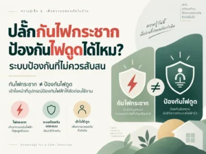 ปลั๊กกันไฟกระชากป้องกันไฟดูดได้ไหม? ระบบป้องกันที่ไม่ควรสับสน