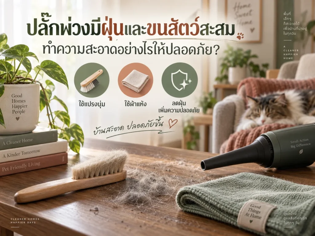 ปลั๊กพ่วงมีฝุ่นและขนสัตว์สะสม ทำความสะอาดอย่างไรให้ปลอดภัย?
