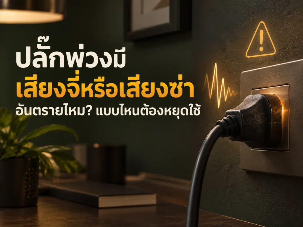 ปลั๊กพ่วงมีเสียงจี่หรือเสียงซ่า อันตรายไหม? แบบไหนต้องหยุดใช้