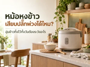หม้อหุงข้าวเสียบปลั๊กพ่วงได้ไหม? อุ่นข้าวทิ้งไว้ทั้งวันต้องระวังอะไร