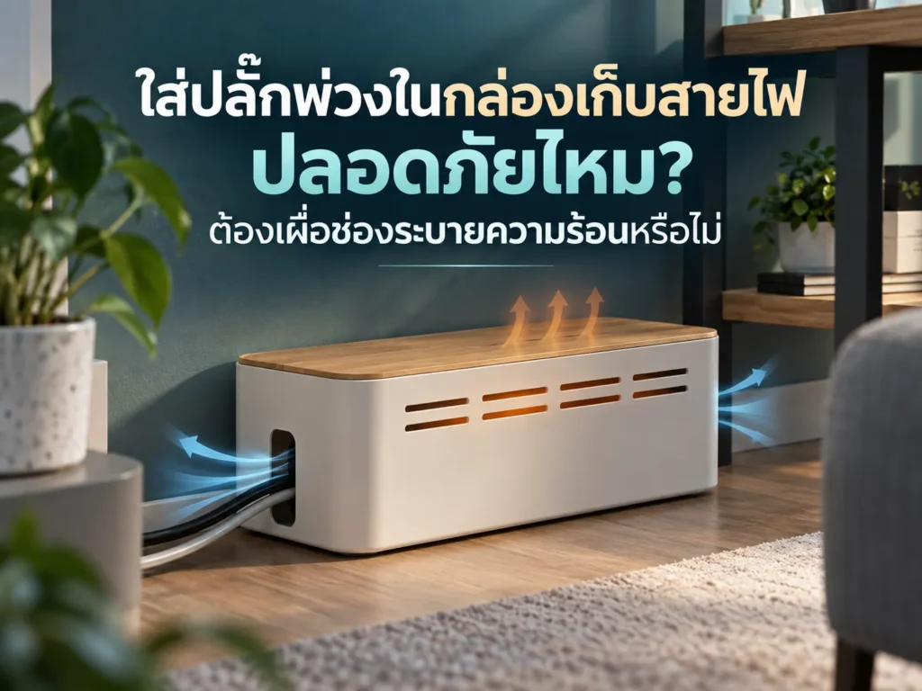 ใส่ปลั๊กพ่วงในกล่องเก็บสายไฟ ปลอดภัยไหม? ต้องเผื่อช่องระบายความร้อนหรือไม่