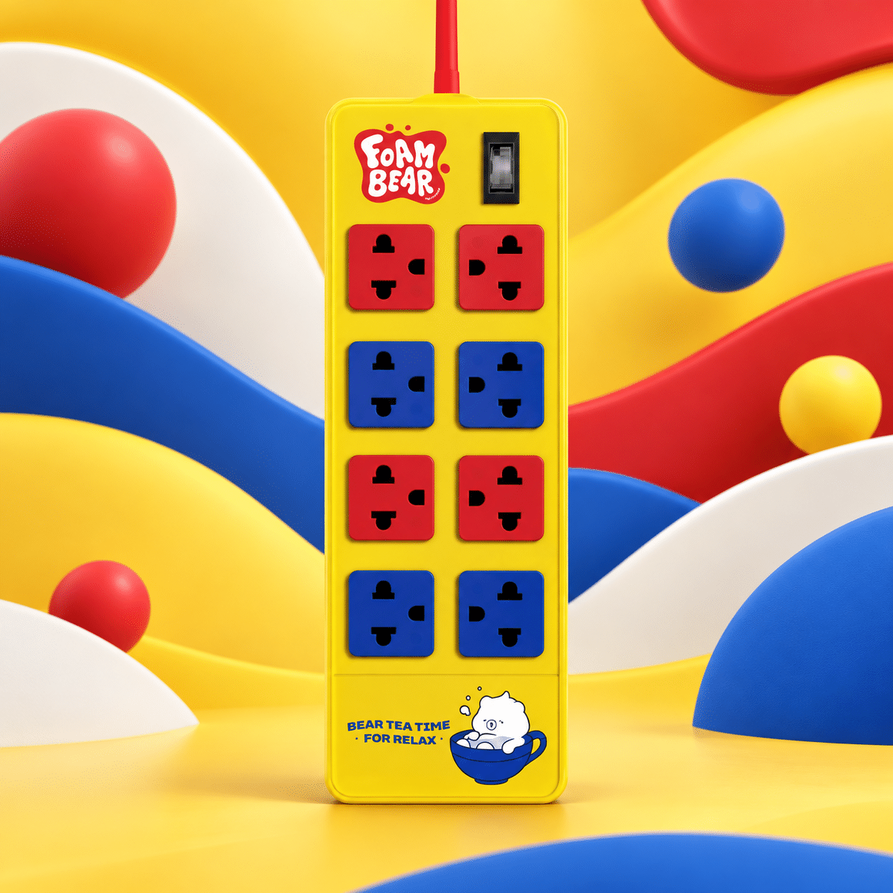ปลั๊กไฟสีเหลืองลายคาแรกเตอร์ — ตัวอย่าง OEM Licensed Character