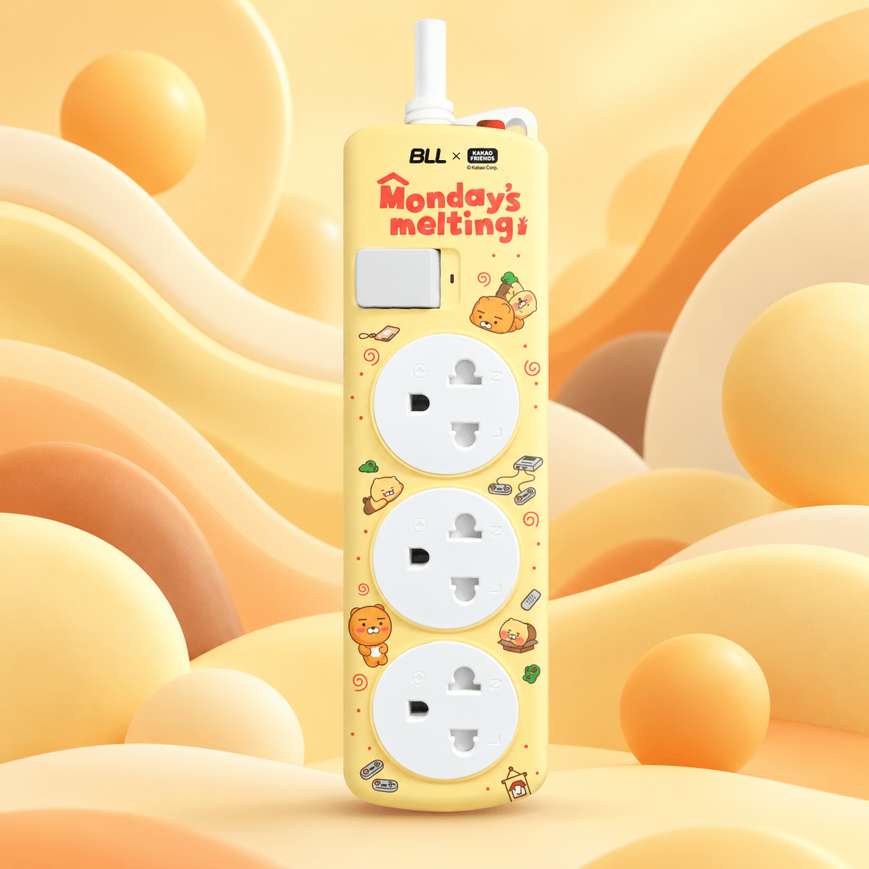 ปลั๊กไฟลาย Mondays Melting — ตัวอย่าง OEM Licensed Character
