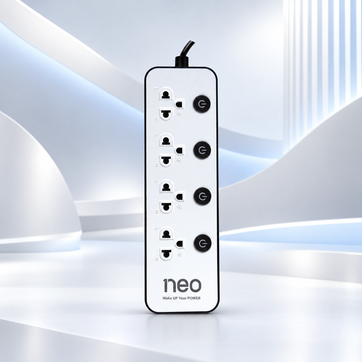 ปลั๊กไฟ Neo ในสตูดิโอแห่งอนาคต — ตัวอย่างสินค้า Your Brand