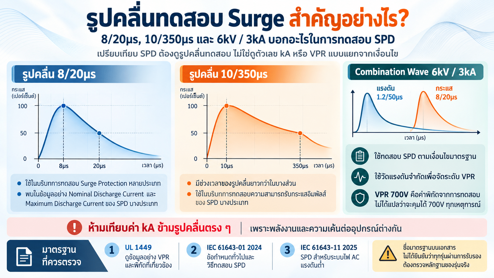 รูปแบบการทดสอบ Surge สำคัญอย่างไร? 8_20µs และ 10_350µs คืออะไร