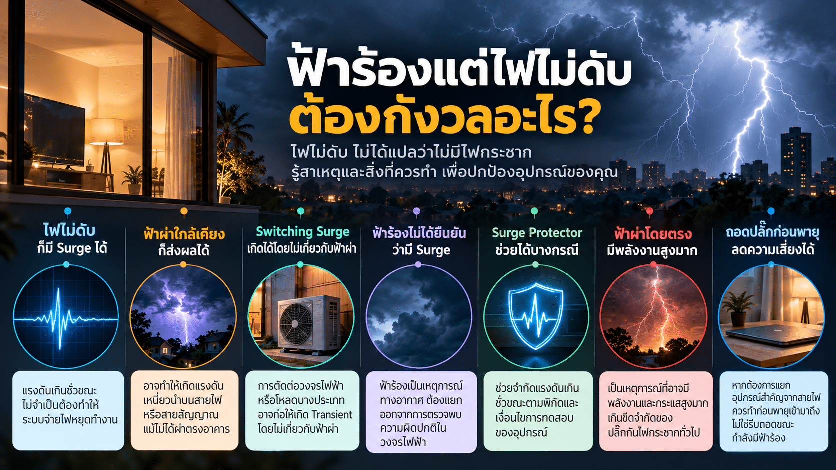 สรุปก่อนอ่าน ฟ้าร้องแต่ไฟไม่ดับต้องกังวลอะไร?
